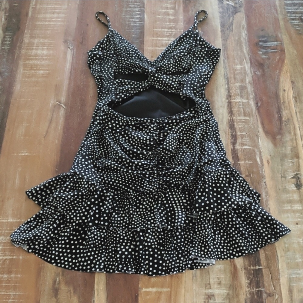 Jessica McClintock Polka Dot Mini Dress Size 6